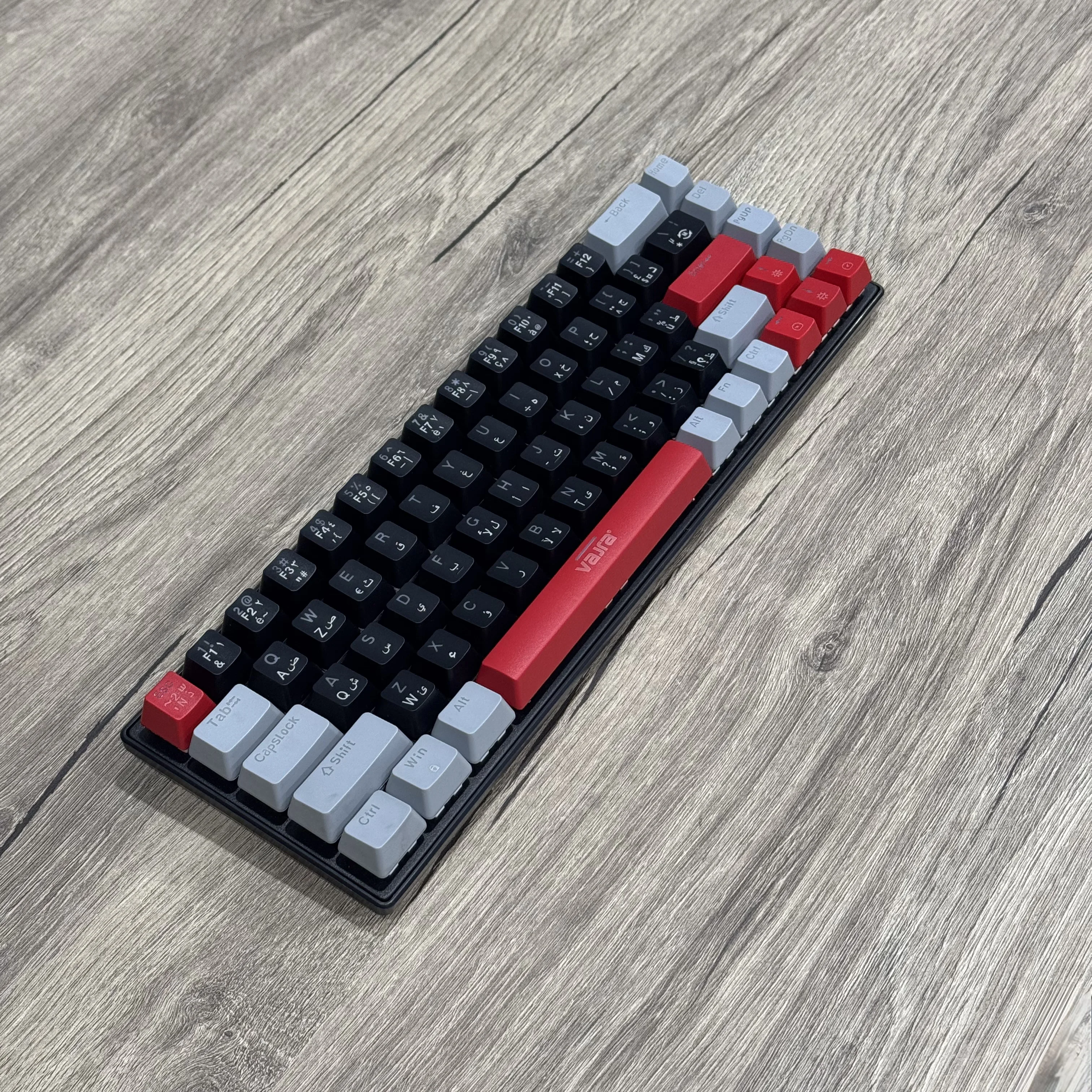 CLAVIER MECANIQUE GAMING VAJRA K68 BLUE-SWITCH BLACK-GREY-RED RGB